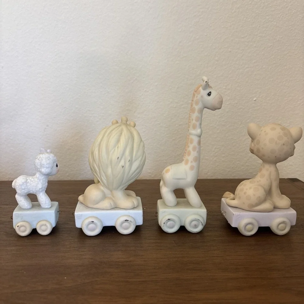 Lot‎ of 4 Precious Moments Birthday Train Set, Age 1,5,6,7
